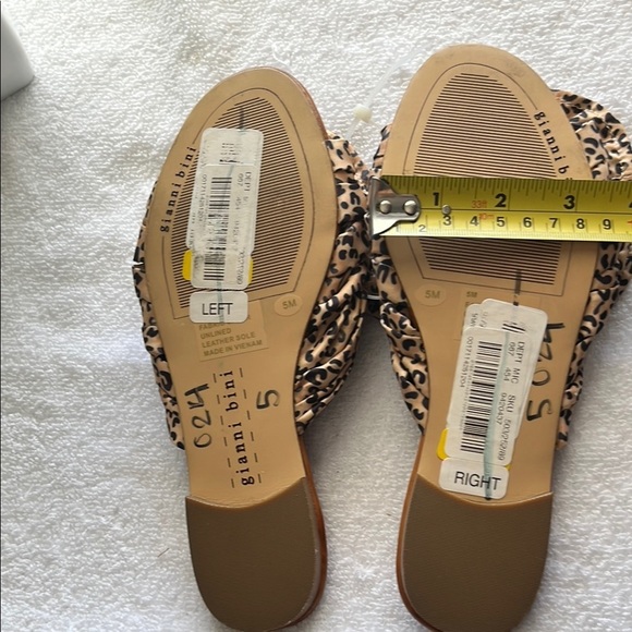 Gianni Bini Brown Slide Sandals with Crisscross Straps - Picture 9 of 9